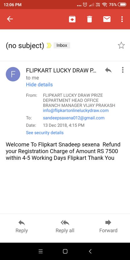 flipkart lucky draw complaint
